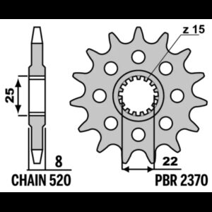 213-F-2370 PBR Front Sprocket