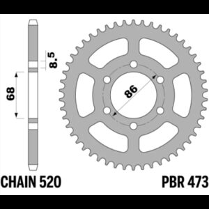 213-R-0473 PBR Steel Rear Sprocket