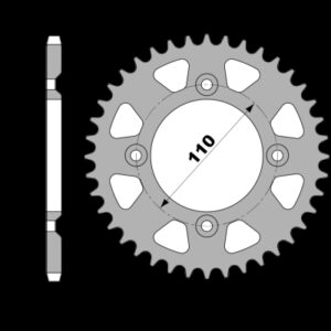 214-R-4644TAU PBR Blue Alloy Rear Sprocket