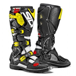 SIDI Crossfire 3 TA MX Boot-Black/White/Yellow Fluo