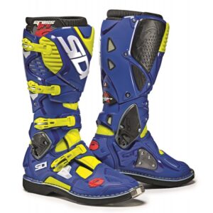 SIDI Crossfire 3 TA MX Boot-Yellow Fluo/Blue